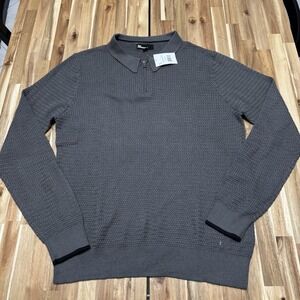 The Commons Sweater Mens XL Gray 1/4 Zip Cotton Cashmere Knit‎ Pullover NWT